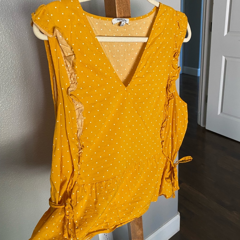 Madewell polka dot blouse